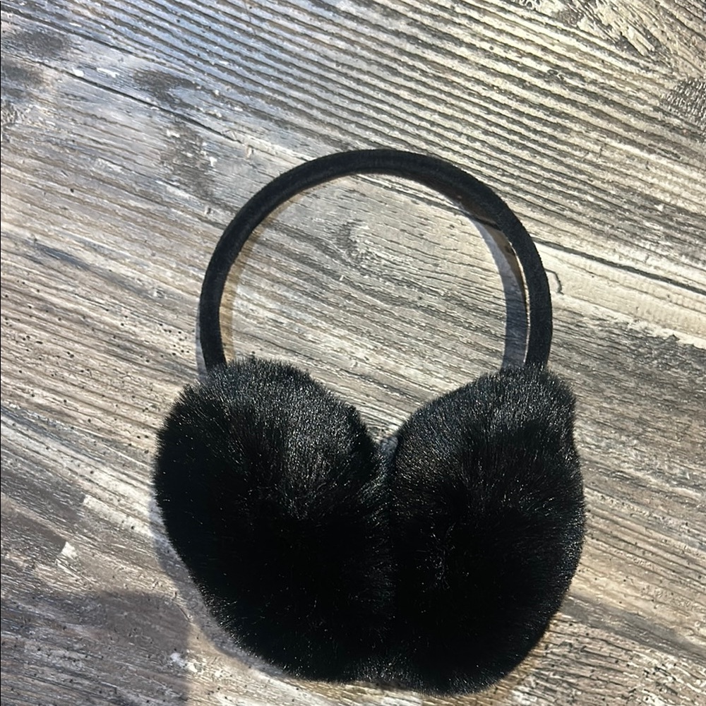 Black Faux Fur Earmuffs